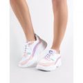 Darcie Chunky Trainers in White and, Pink
