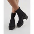 Addison Chunky Ankle Boots Stretch, Black