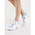 Funk Chunky Trainers in White and, Silver