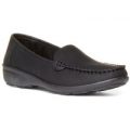 Softlites Womens Black Casual Comfort Loafer Shoe