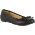 Lilley Womens Black Ballerina with a Bow