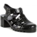 Lilley Womens Black Moulded Jelly Sandal with Heel