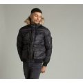 Ancoats Quilted Fur Bomber Jacket