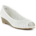 Lilley And Skinner Womens Peep Toe Wedge in White