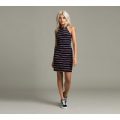 Womens High Neck Striped Dress