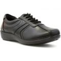 Softlites Womens Black Lace Up Comfort Casual Shoe