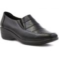 Softlites Womens Black Wedge Comfort Shoe