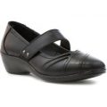 Softlites Womens Black Comfort Casual Bar Shoe