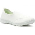 Lilley Womens White Jersey Slip On Casual Shoe