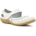 Cushion Walk Womens White Leather Casual Bar Shoe