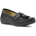 Softlites Womens Black Loafer Shoe