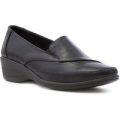 Softlites Womens Black Slip On Casual Comfort Shoe