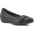 Soft Line Womens Black Casual Flat Shoe