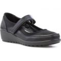 Cushion Walk Womens Black Wedge Comfort Shoe