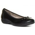 Soft Line Womens Flat Slip On Casual Shoe in Black