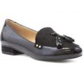 Lunar Womens Black Patent Loafer Shoe