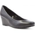 Comfort Plus Womens Wide Fit Wedge Court Shoe