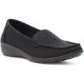 Softlites Womens Black Chop Out Casual Loafer