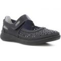 Cushion Walk Womens Leather Casual Shoe in Black