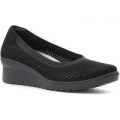 Clarks Womens Black Low Wedge Casual Shoe