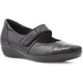 Clarks Womens Black Leather Bar Casual Shoe