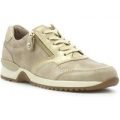 Relife Womens Beige Casual Lace Up Trainer
