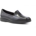 Clarks Womens Black Leather Casual Loafer Shoe