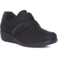 Cushion Walk Womens Black Diamante Casual Shoe