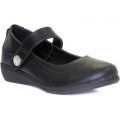 Dr Keller Womens Easy Fasten Casual Shoe in Black