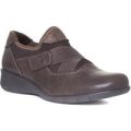Relife Womens Slip On Brown Casual Wedge Shoe