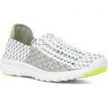 Heavenly Feet Womens White Slip On Woven Shoe