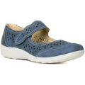 Comfy Steps Womens Blue Touch Fasten Wedge Shoe