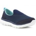 Lilley Womens Navy Slip On Mesh Sporty Casual Shoe