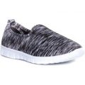 Podium Womens Grey And Black Slip On Canvas