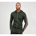 Two Stripe Poly Hooded Top