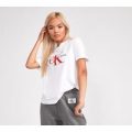 Womens Satin Mono Relaxed Fit T-Shirt