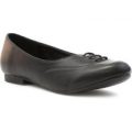 Lilley Womens Black Lace Up Ballerina