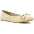 Lilley Womens Beige Ballerina with Bow
