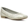 Soft Line Womens Silver Chop Out Flat Shoe