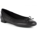 Clarks Womens Black Leather Ballerina Shoe