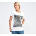 Womens Crewneck Stripe T-Shirt