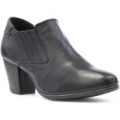 Comfort Plus Womens Black Leather Wide Fit Shoe
