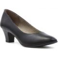 Soft Line Womens Black Heeled Court Shoe
