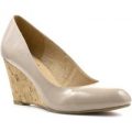 Lotus Womens Nude Wedge Patent Court Shoe