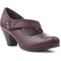 Soft Line Womens Burgundy Heeled Court Shoe