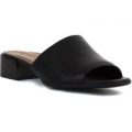 Tamaris Womens Black Leather Mule Sandal