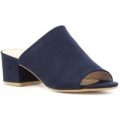 Lilley Womens Navy Faux Suede Sleeve Mule