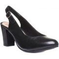 Comfort Plus Womens Black Slingback Court Shoe