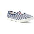 Softlites Womens Stripy Lace Up Canvas in Navy