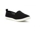 Lilley Womens Black Casual Canvas Shoe
